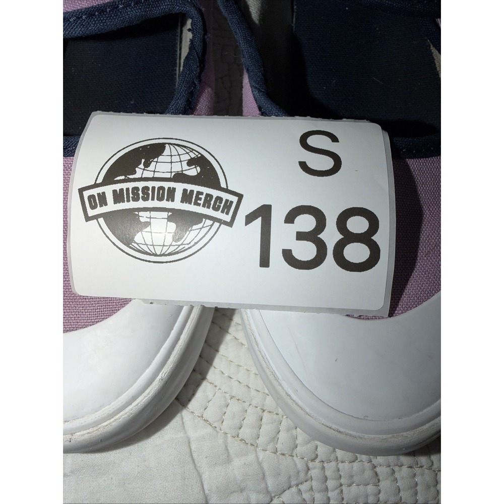 Vans Mary Jane Kids Size 2.5 Lavender Purple Navy Blue Canvas‎ Buckle Shoes - Picture 10 of 10